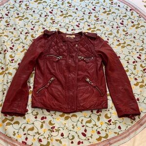 Isabel Marant Etoile Kady Red Quilted Leather Jacket